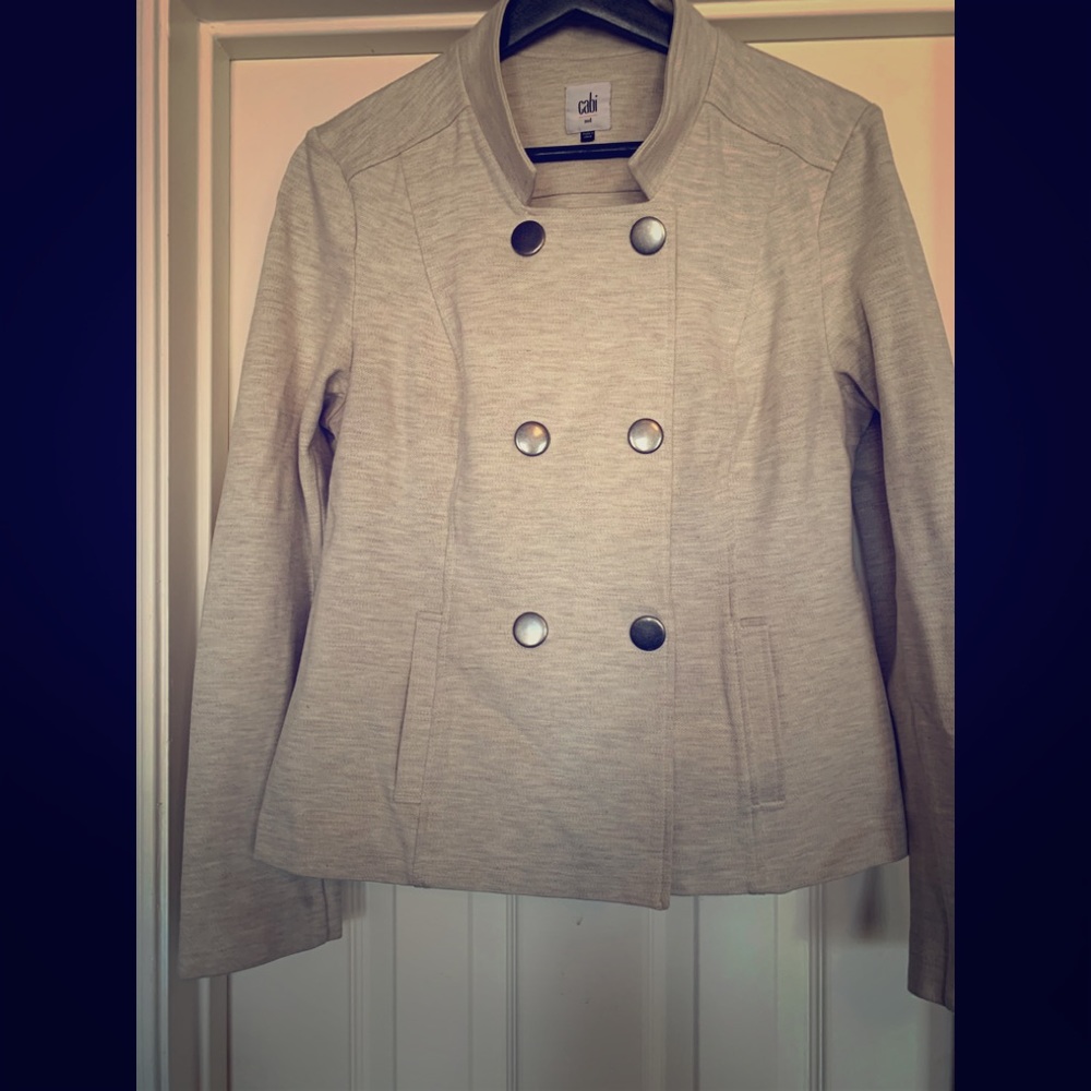 Cute Cabi Military Jacket in Heather Gray